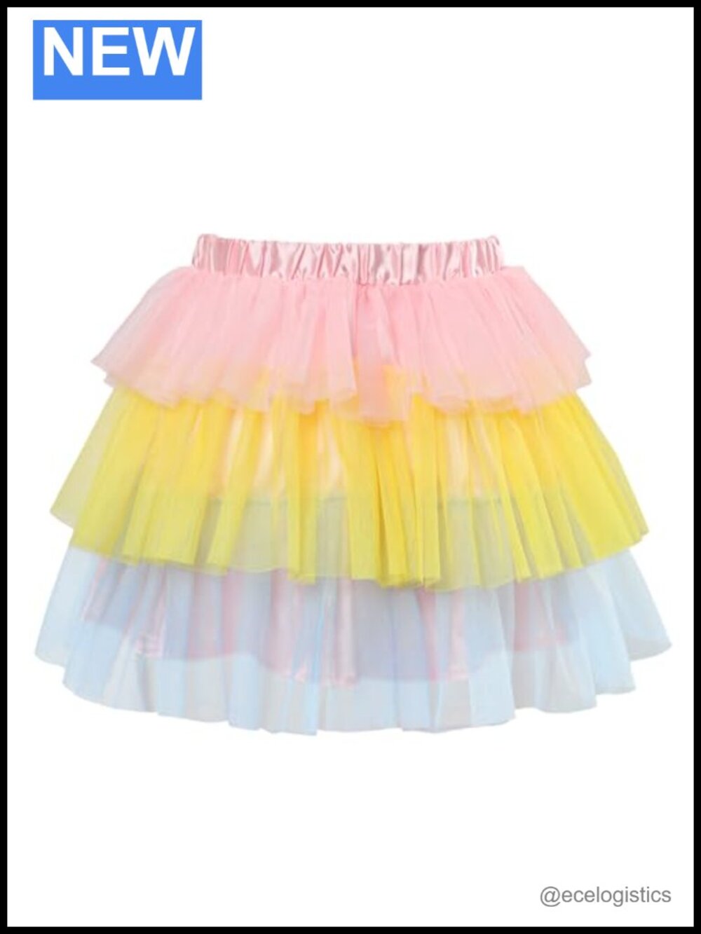 Tulle Puffy Petticoat Tutu Ballet Bubble Skirt with Elastic Waist - Picture 3 of 6